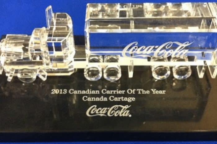 Canada-Cartage-named-Carrier-of-the-Year-by-Coca-Cola Canada-Cartage-named-Carrier-of-the-Year-by-Coca-Cola
